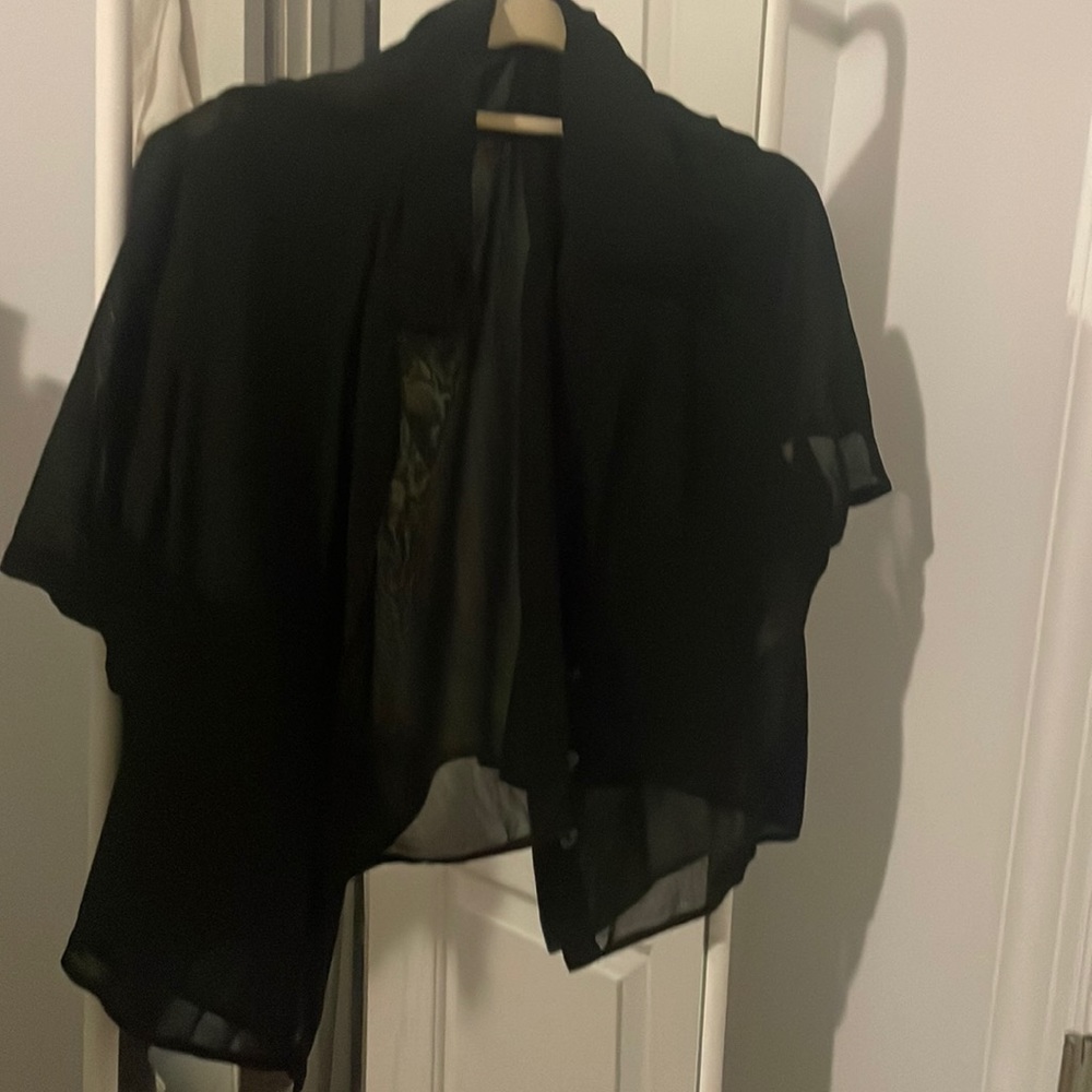 Sheer vintage viscose button up top
